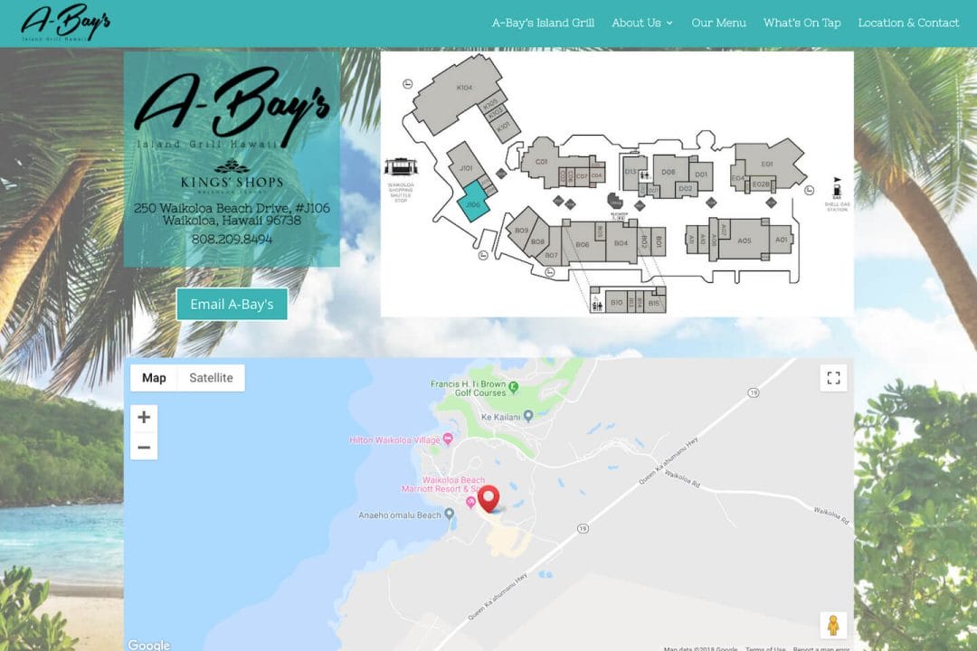 A-Bay's Island Grill — Website Design