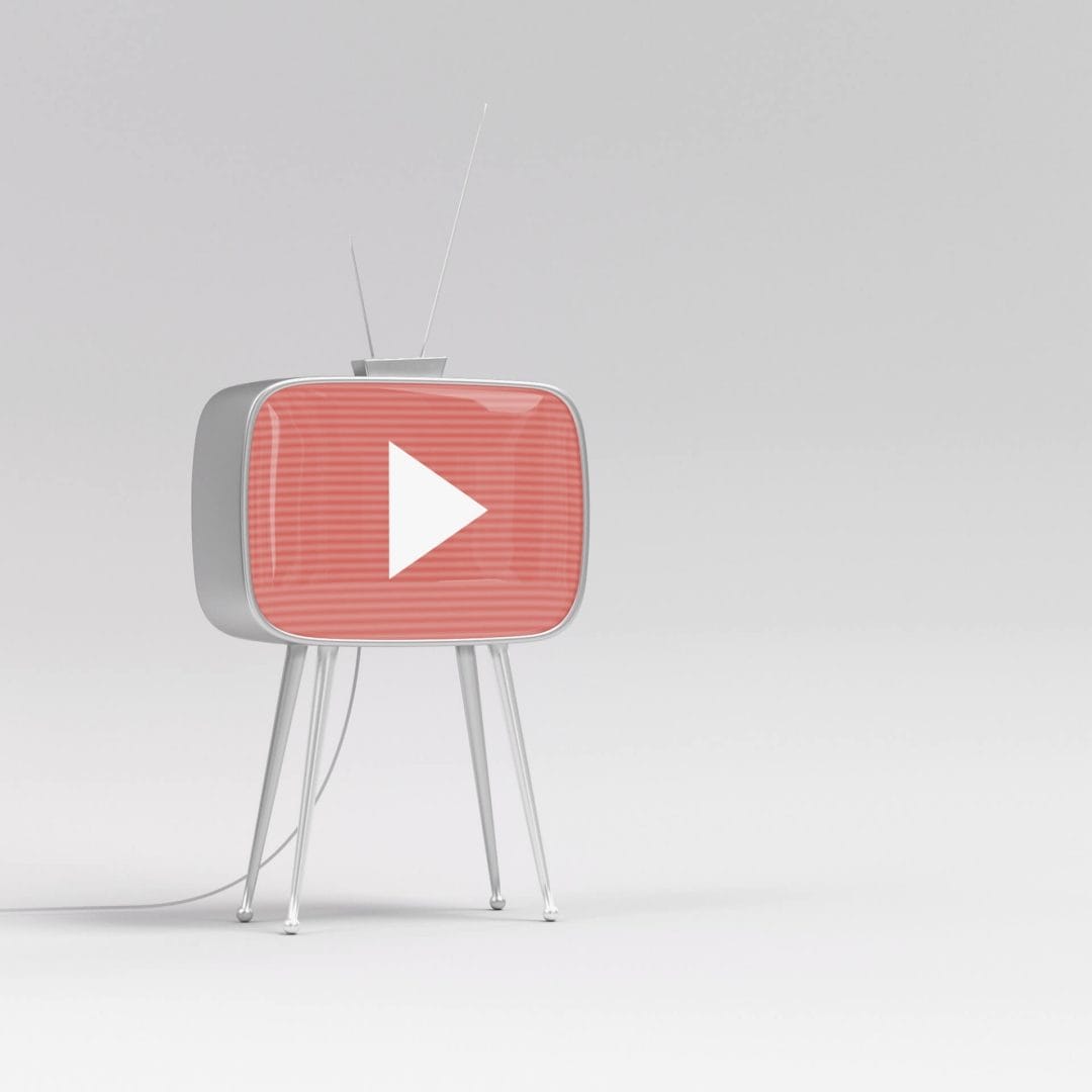 YouTube Nonprofits: YouTube logo on an old tv.