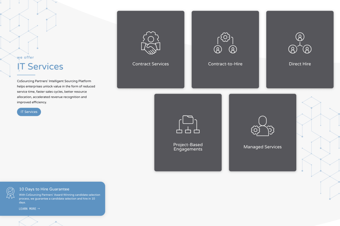 CoSourcing Partners — Custom Flip Cards Section