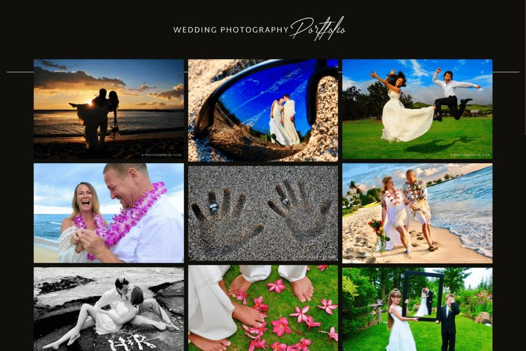 Portfolio Page for Photography By Glen